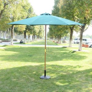 Guarda-Sol Madeira 3×2.45m para Jardim, Esplanada, Café, Bar, Hotel – Cor Verde