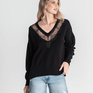 Camisola C/ Renda Decote