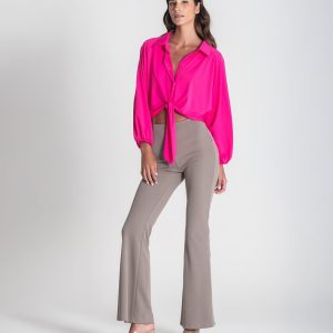 Camisa C/ Botões / Laçada Licra Fria