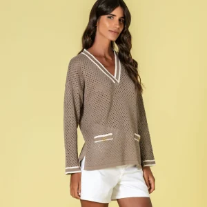 Camisola Perfurada C/ Brilho