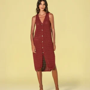 Colete / Vestido Perfurado C/ Botões