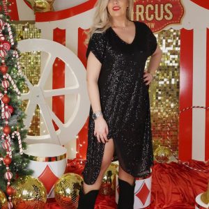 Vestido Lantejoulas Golden