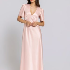 Vestido Cetim Costas Descobertas