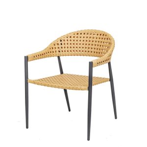 Cadeira Niva em alumínio bege 62 X 65 X 80 CM