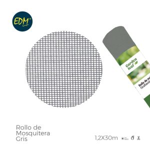 Rolo De Rede Mosquiteira Cinza 1,20X30Mts Em Fibra De Vidro Revestimento De Pvc Muito Resistente E Facil De Colocar