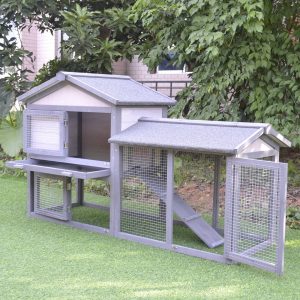 Coelheira em madeira – Gaiola para coelhos 147x54x84cm