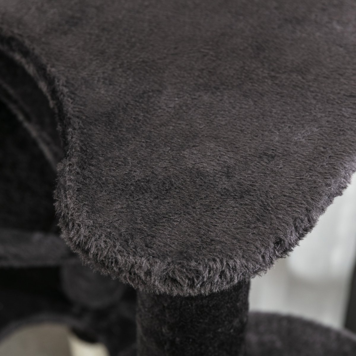 Árvore Arranhador para Gatos Grande Altura 153cm Torre de Escalada para Gatos com Caverna Redes Plataformas Postes Arranhadores de Sisal e Bola Suspensa Cinza Escuro - Image 9