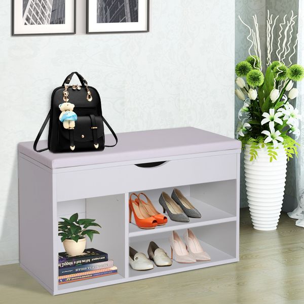 Banco Zapatero com Gaveta e Prateleira – Medidas 80x30x47cm