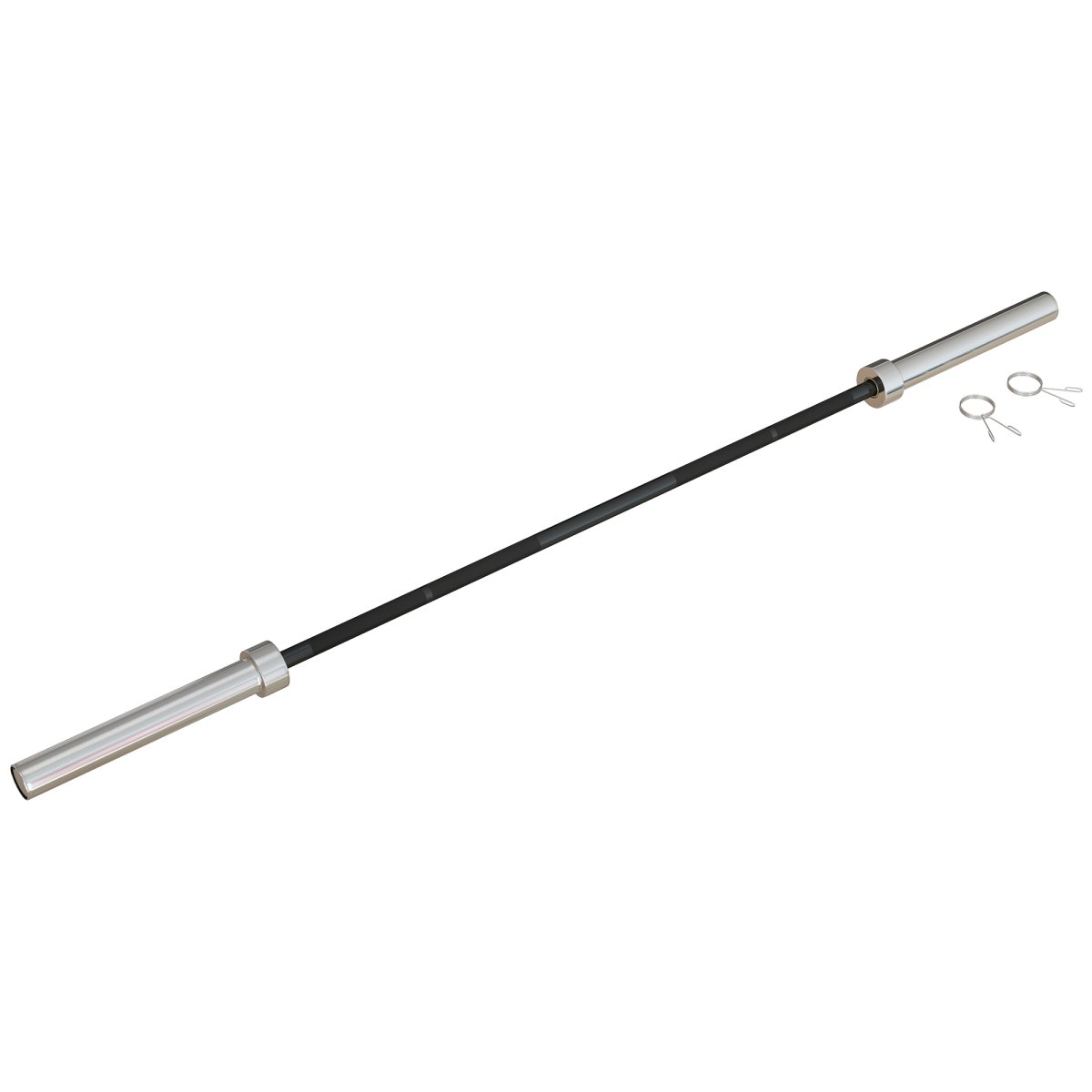 Barra de Pesos de Aço180 cm Ø50 mm com 2 Grampos Carga 200 kg - Image 2