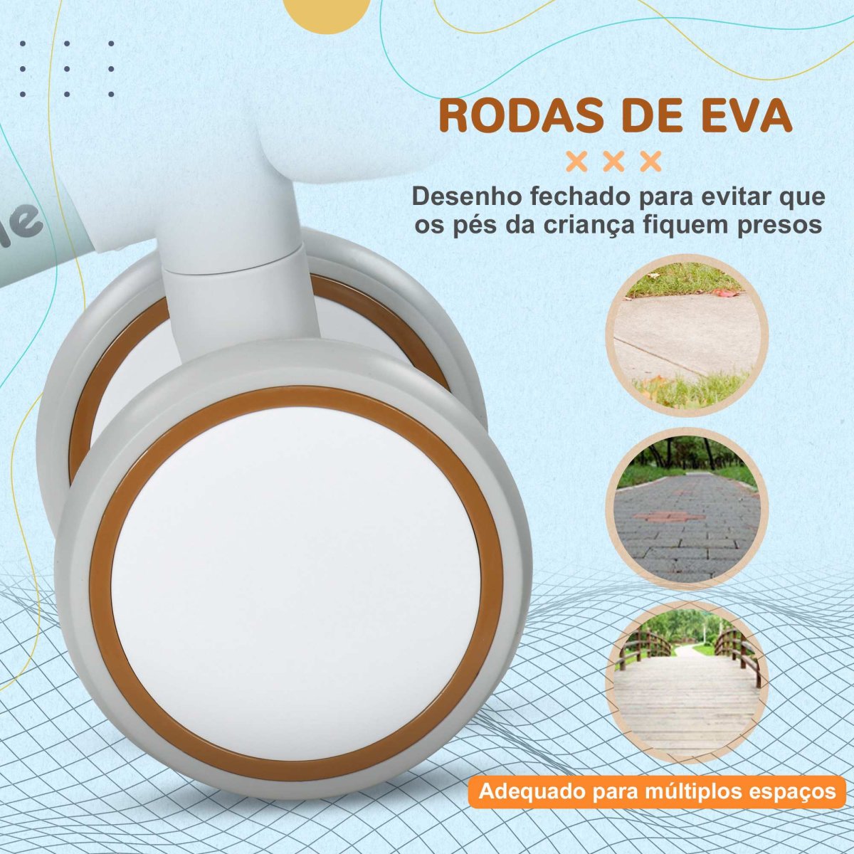 Bicicleta sem Pedais para Crianças de 12-36 Meses Equilíbrio com Assento Ajustável Cesta e 4 Rodas Silenciosas Carga 20 kg 56x27x39 cm Verde - Image 7