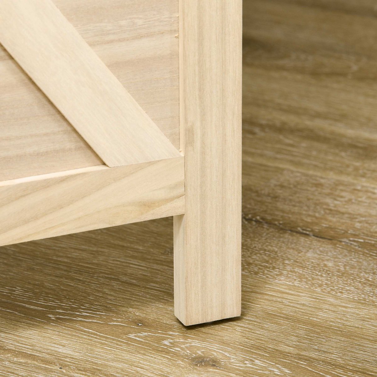 Biombo de 4 Painéis 152×1,7×144,5cm com Orifícios para Pendurar - Image 8