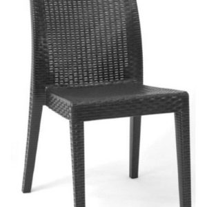Cadeira resistente de jardim GLADY-AN, Rattan Sintético Cor antracite
