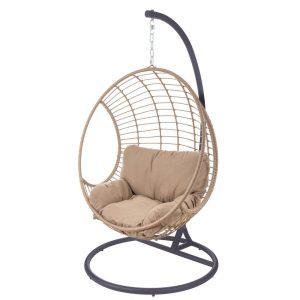 Cadeira Pendurada Com Suporte Ariki de Vime 104x104x192cm