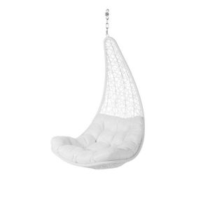 Cadeira Suspensa Dido Vime Branco 82 X 84 X 132 Cm