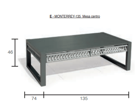 Conjunto de exterior para Jardim Monterrey, 1 sofá 2 poltrona e 1 mesa, Resistente e durável - Image 4