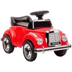 Carro Andador com Licença da Mercedes-Benz 300S para Crianças de 18-48 Meses com Armazenamento Volante Sistema Anti-Tombo Carga 25 kg 77,5×41,5×45 cm Vermelho