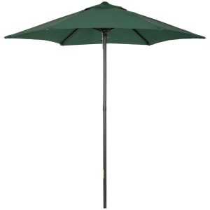 Chapéu de Sol com Mastro de Alumínio Manivela Teto com Ventilação Suporte de Fixação e Desmontável