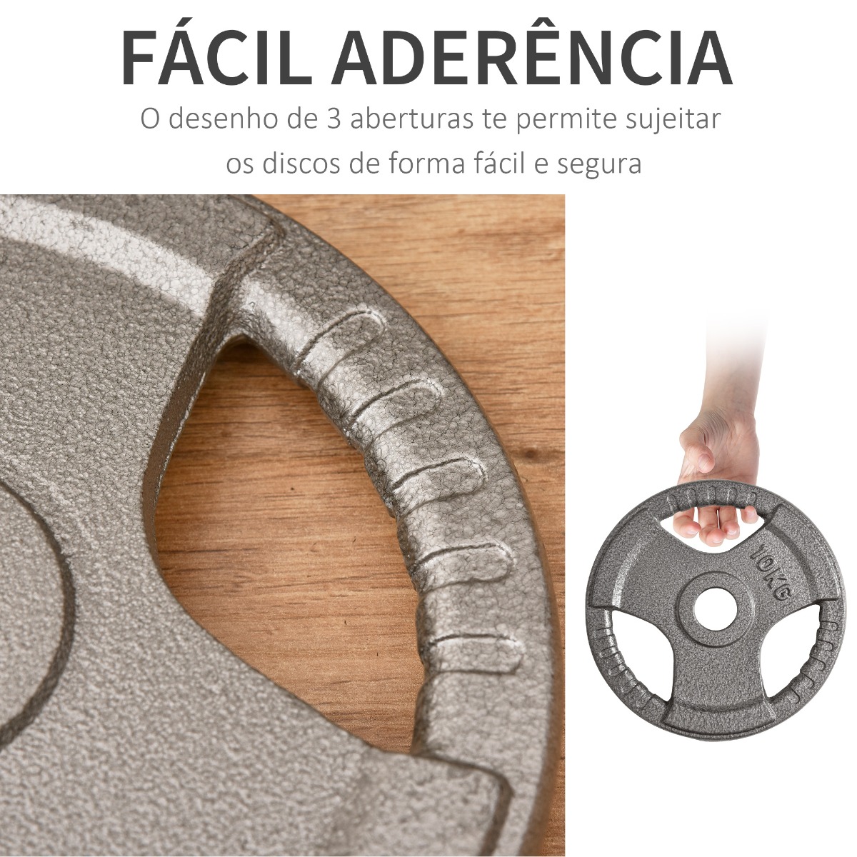 Conjunto de 6 Discos de Peso 35kg Discos Olimpicos de Ø5,4cm para Treinar em Casa Academia - Image 6