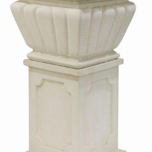Conjunto de vaso e base em betão