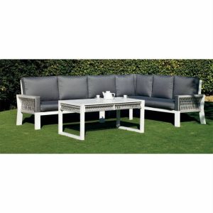Conjunto de exterior para Jardim Estambul, 2 sofás 1 poltrona e 1 mesa, Resistente e durável