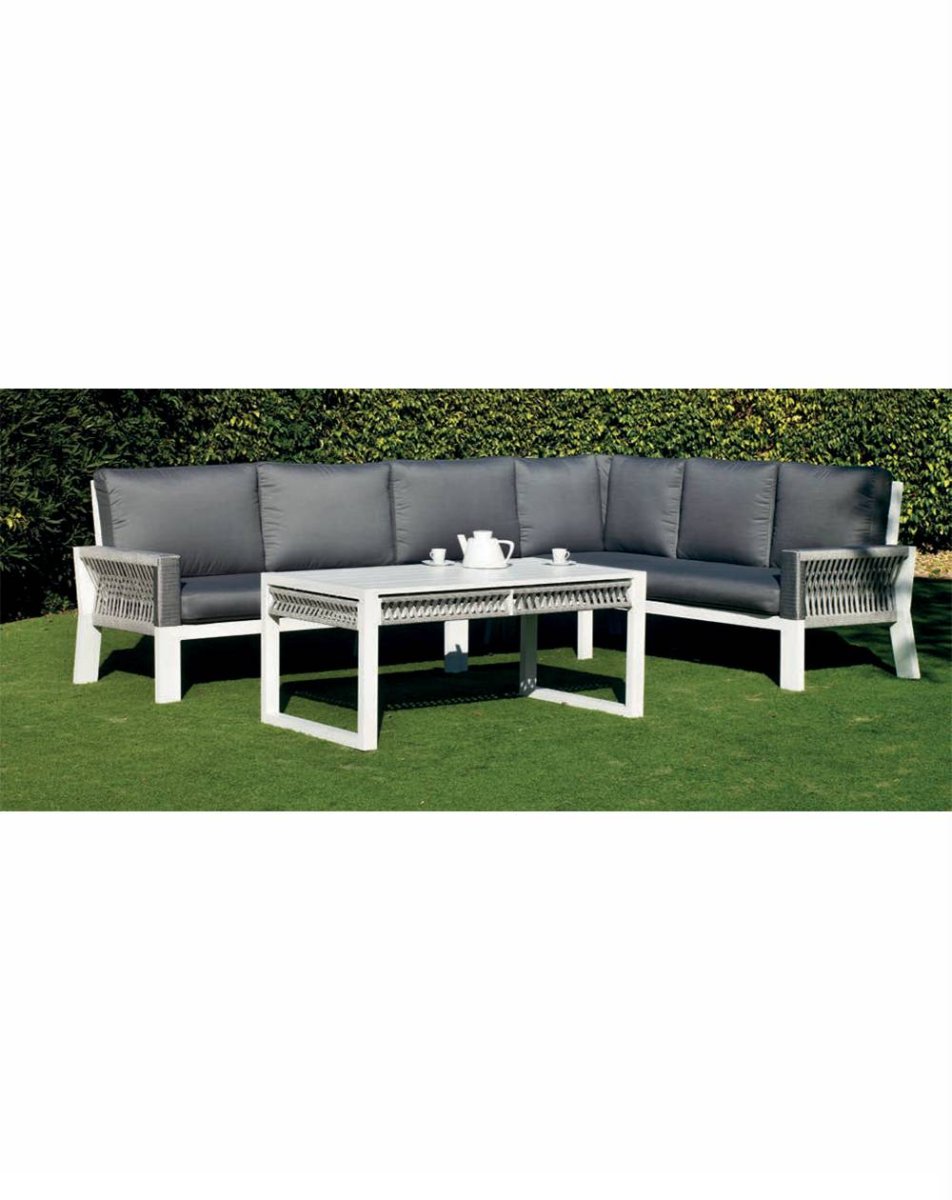 Conjunto de exterior para Jardim Estambul, 2 sofás 1 poltrona e 1 mesa, Resistente e durável