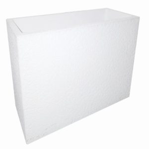 Floreira em betão pintado branco