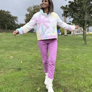 Blusão Puffer Estampado