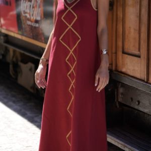 Vestido Alças C/ Riscas Zig Zag