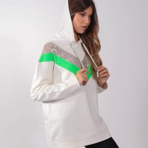 Sweat capuz lantejoulas