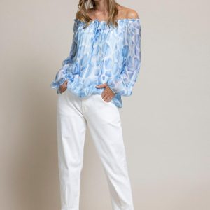 Camisola Animal Print Seda C/ Atilho