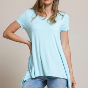 T-Shirt Decote Redondo C/ Pontas Laterais
