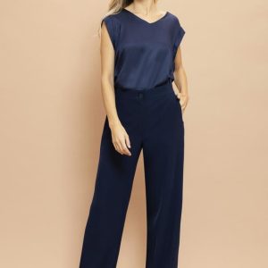 Blusa Duplo Tecido Decote V