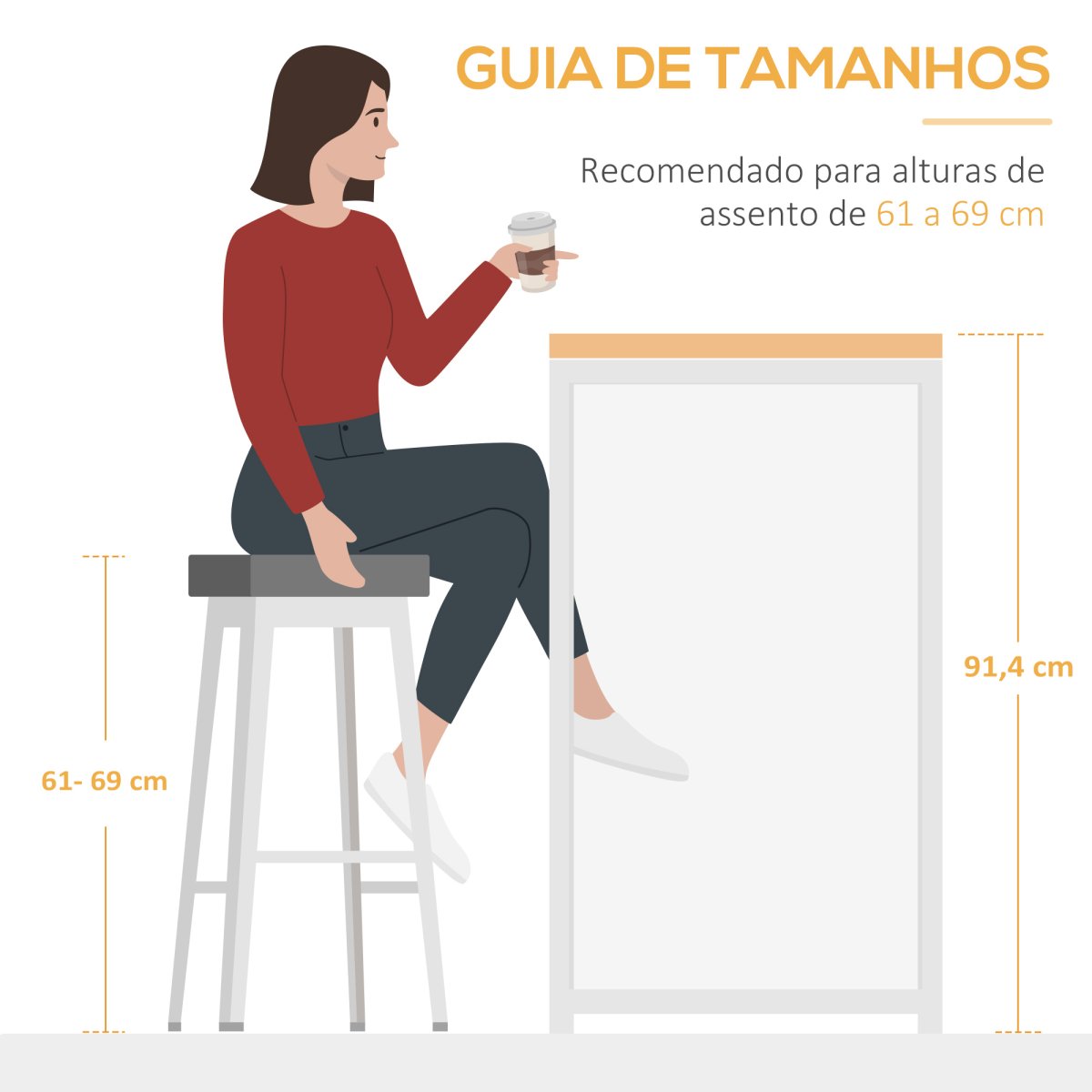 Mesa de Bar Extensível com 3 Prateleiras de Armazenamento e Estrutura de Metal 120x76x91,4cm - Image 8