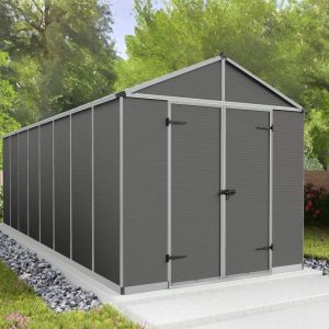 Abrigo de Jardim Rubicon de Policarbonato, Cinzento Canopia