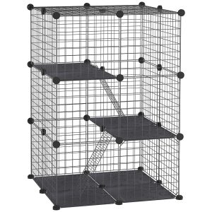 Parque para Animais de Estimação com Rampas e Desenho Personalizável 70x70x105cm