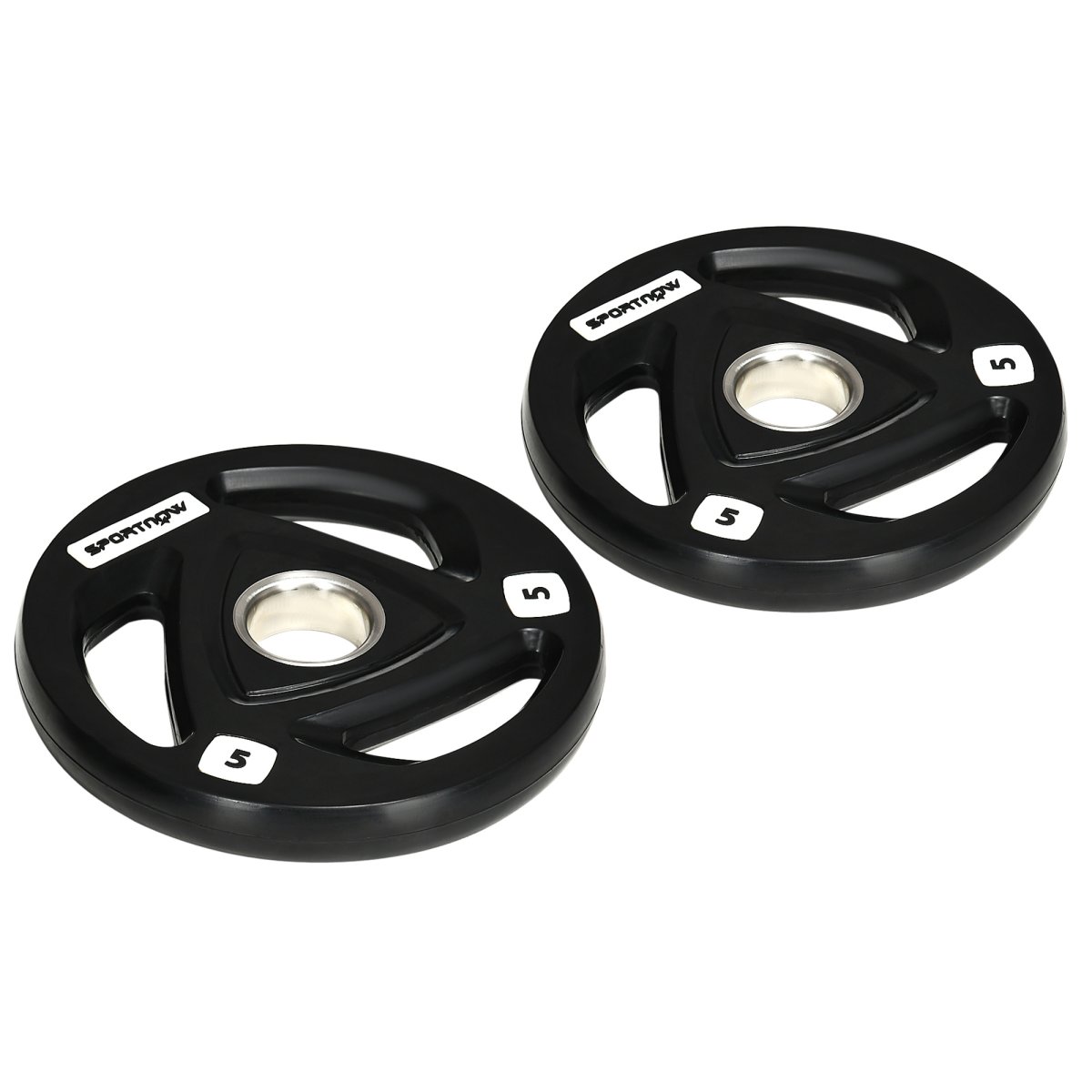 Placas de Peso Revestido em Borracha com Orifício de 5cm para Fitness - Image 3