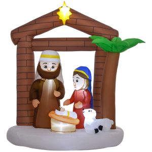Presépio Insuflável de Natal 150x90x185 cm Multicor