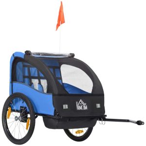 Reboque de Bicicleta para Crianças acima de 18 Meses 140x88x90 cm Azul