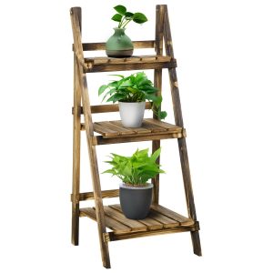 Suporte para Vasos de Madeira para Interior e Exterior 40x37x93 cm Madeira