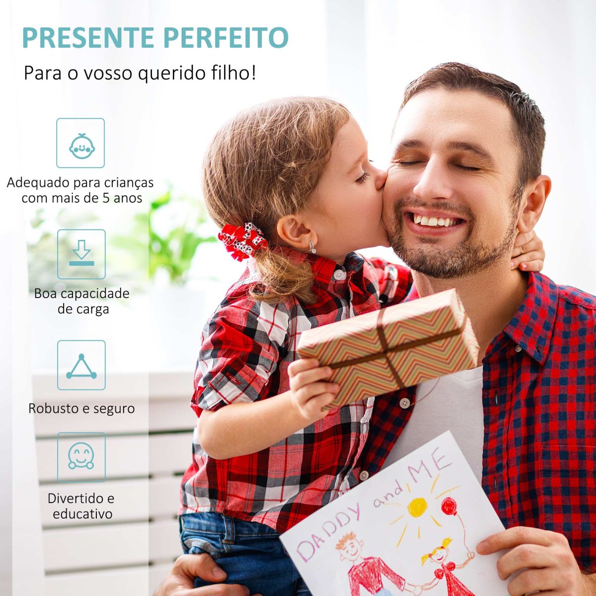 Trotinete para Crianças acima de 5 Anos Infantil com Guiador Ajustável em Altura Travão Duplo e Estrutura Aço Carga 100 kg Adolescentes 120x58x75-80 cm Azul - Image 8