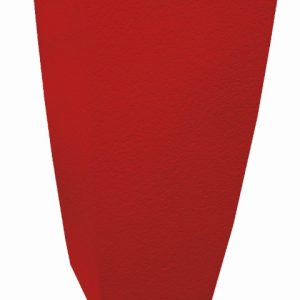 Vaso em betão pintado vermelho