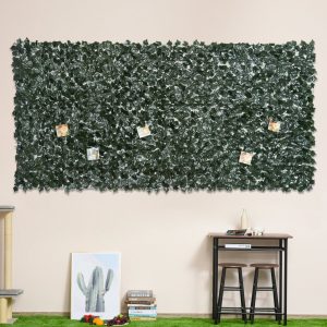 Vedação Artificial em Rolo 3,1,5m para Exterior Planta Decorativa de Parede em PE Verde