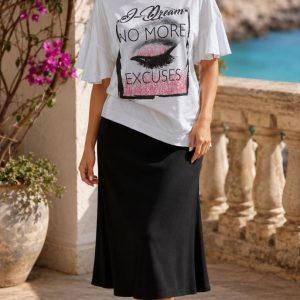 T-Shirt C/ Folho Manga