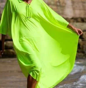 Vestido Kaftan Licra Fria C/ Atilho