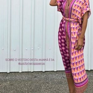 Vestido Camiseiro Estampa Geométrica