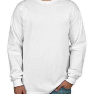 Camiseta Manga Longa Masculina Branca Lisa