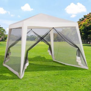 Tenda 3x3MT Bege com Rede Mosquiteira de Fecho Ziper