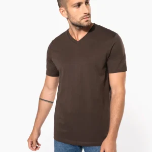 T-shirt manga curta decote V