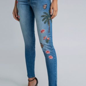 Calça Jeans C/ Bordados