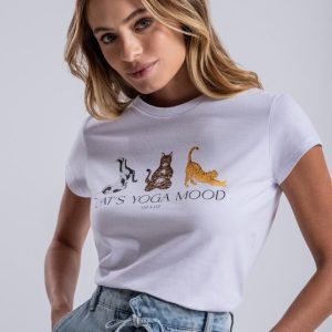 T-Shirt Yoga Gatos